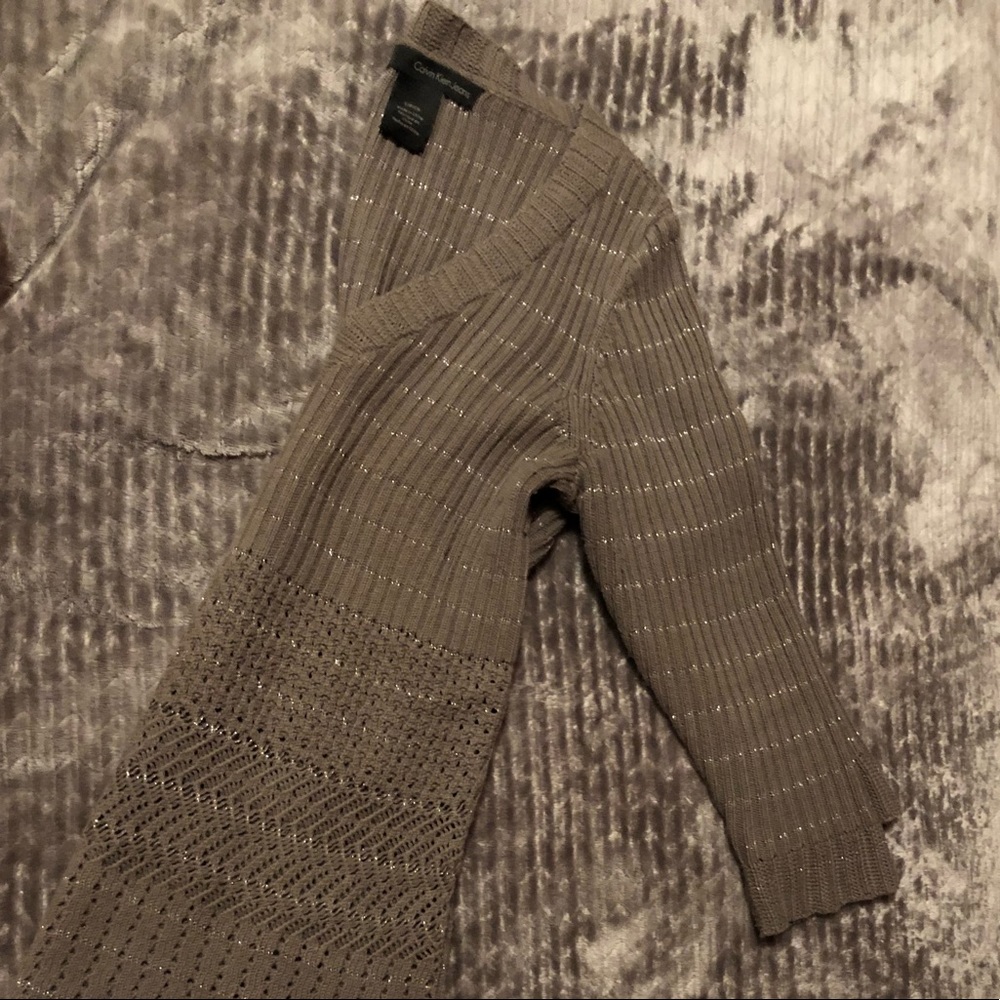 Calvin Klein Jeans Knit Top qtr sleeves - Picture 3 of 3